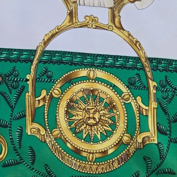 Hermès Vintage Silk Scarf Étriers Stirrups Equestrian Hand Rolled - Picture 14 of 16